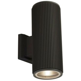 Searchlight Searchlight Outdoor Up Down Wall Porch Light - Black With Clear Glass