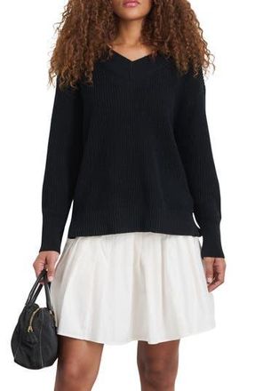 Alex Mill Arielle Linen & Cotton Sweater in Washed Black at Nordstrom Rack, Size X-Small