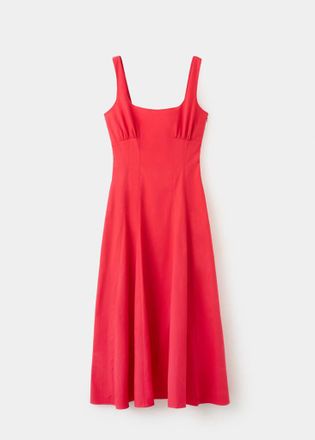 Mango Vestito lungo svasato rosso - Donna - XS - MANGO
