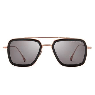 Dita Eyewear Flight.006 Bold Square Frame Sunglasses with Rose Gold Finish