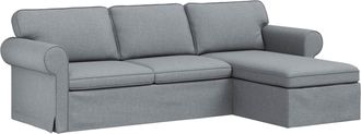 vidaXL Sof&aacute; Gris Claro 245 X 138 X 80 Cm Tela Vidaxl