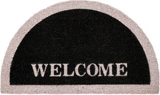 Beliani Felpudo De Fibra De Coco Antideslizante 45 X 75 Cm Con Dorso De Pvc Negro Buhi