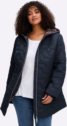 Sheego Steppjacke SHEEGO, Damen, Gr. 42, tiefblau, 100% Polyamid, B&uuml;ndchen:95% Polyester, 5% Elasthan, Wattierung:100% Polyester, unifarben, Jacken Steppjack