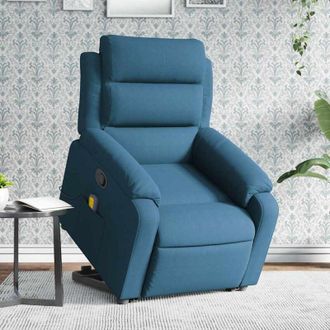 vidaXL Vidaxl - Sill&oacute;n Reclinable De Masaje Elevable Terciopelo Azul