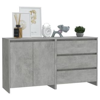 Berkfield Home Decorative 2 Piece Sideboard Concrete Grey Engineered Wood