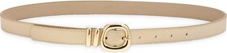 Nordstrom Rack Faux Leather Double Keeper Belt in Gold at Nordstrom Rack, Size X-Small