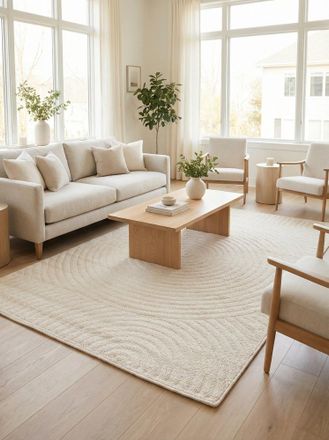 OEM Alfombra De Pelo Rizado Grande De 160x230 Cm Para Sala De Estar, Japandi, Moderna, Pesada, Gruesa, Polo - Raining Camel (beige)