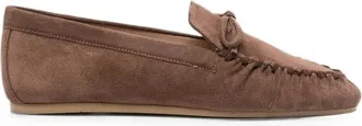 Stuart Weitzman Bow-detail Suede Loafers