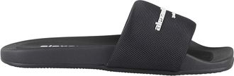 Alexander Wang Black AW Pool Slide Padded Nylon Rubber Slides