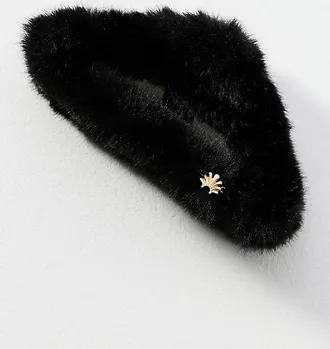 Lele Sadoughi Faux Fur Hair Claw Clip
