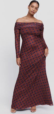 AFRM Off-Shoulder Mesh Maxi Dress