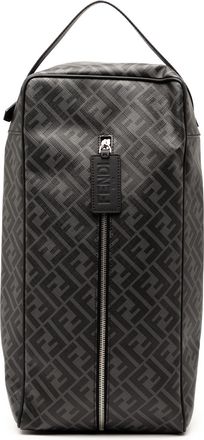 Fendi Pre-owned Womens Zucca Coated Canvas Shoe Case - Dark Grey Textile - One Size