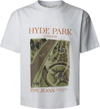 Pepe Jeans London Hombre, Camisetas, Blanco, Talla: 2XL