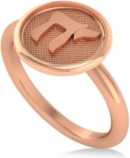 Allurez Jewish Chai Ring 14K Rose Gold
