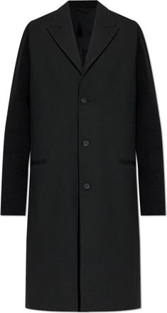 Diesel W-Yard Coat - Heren - Mantel - Zwart - XL - Wol - Jassen