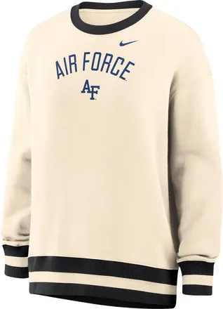Nike Womens Phoenix (Air Force) Oversized Crew-Neck Sweatshirt in Brown | IV9274-120