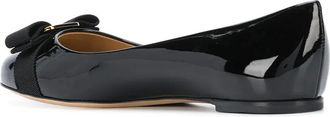 Ferragamo Patent Leather Ballerina Flat - Black