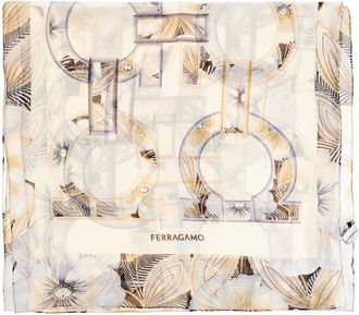 Ferragamo Gancini Archival Print Silk Scarf