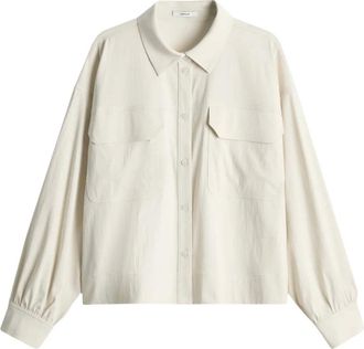 OPUS Dames, Blouses & Shirts, Beige, Maat: S Polyamide