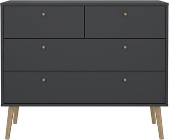 Calicosy C&oacute;moda de 4 cajones con patas de madera L98,7 cm