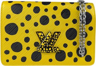 Louis Vuitton Black Yellow Epi Leather Chain/Shoulder Wallet (Pre-Owned)