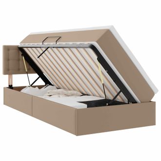 vidaXL Letto Con Contenitore E Materasso Cappuccino 100 X 200 Cm Vidaxl