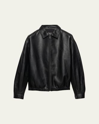 Prada Nappa Leather Zip Jacket