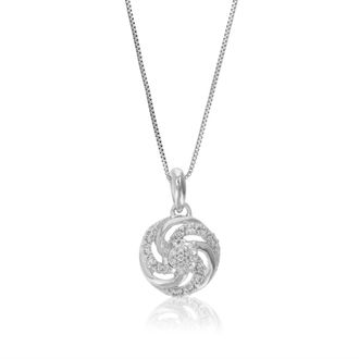 Vir Jewels 1/12 cttw Lab Grown Diamond Circle Pendant Necklace in Sterling Silver with Chain For Women