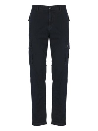 Stone Island Straight-Leg Cargo Pants with Multiple Pockets and Embroidered Patch