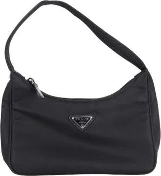 Prada Pre-owned Re-Edition 2005 Re-Nylon Mini Bag - Dames - Vintage Schoudertas - Zwart - ONE Size - Nylon - Vintage