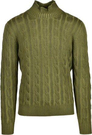 KANGRA Truien & Vesten, Heren, Groen, M, Wol, Maglione Intrecciato