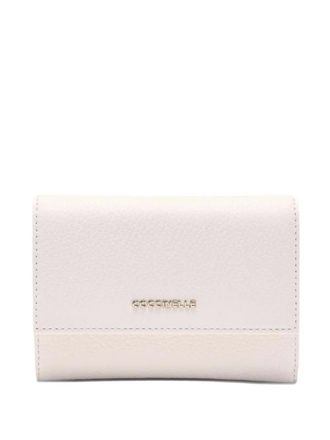 Coccinelle metallic-logo wallet - Bianco