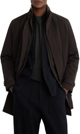 Reiss Haylen Hybrid Overcoat with Removable Vest Inset in Dark Brown at Nordstrom, Size Xx-Large
