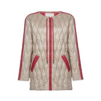 Pinko Pinko, Dames, Jassen, Beige, Maat: S Polyamide