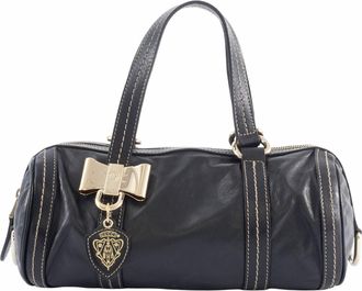 Gucci Hysteria Black Leather Boston Bag (Pre-Owned)