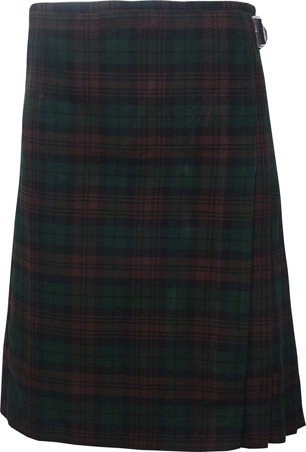 Knee-Length Tartan Kilt Skirt For Women - Black Pleated Style, 100% Acrylic 8 thumbnail image