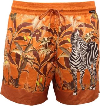 Etro Beachwear - Heren - Strandmode - Oranje - S - Badmode