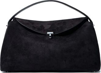Toteme T-Lock Suede Top Handle Bag