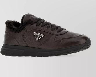 Prada leather low-top sneakers