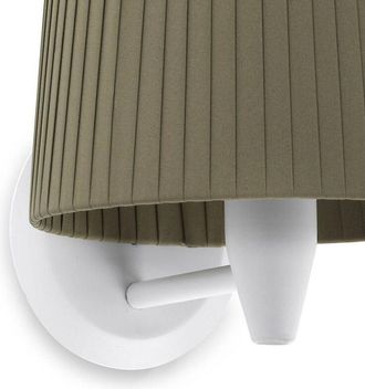 Faro Barcelona Samba Aplique De Pared Blanca/encintada Verde 64306-37