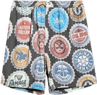 Criminal Damage Bottle Cap Shorts in Black Multi at Nordstrom, Size Xx-Large