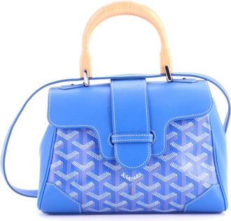 Goyard Saigon Top Handle Bag Coated Canvas with Leather Mini