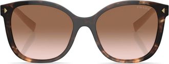 Prada tortoiseshell-effect square-frame sunglasses - women - Acetate - 53 - Green
