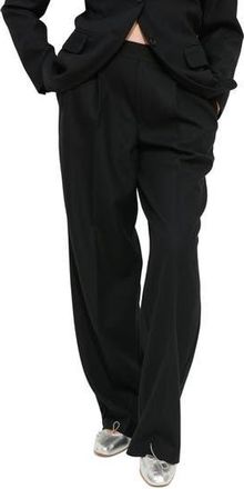 Alex Mill Primrose Pleated Wool Pull-On Trousers in Black at Nordstrom Rack, Size 6