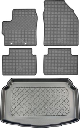 OEM Juego De Alfombrillas De Goma Para Coche Y Alfombrilla Para Maletero Para Toyota Yaris Iv Xp210 Hybrid Hatchback (5 Puertas) A Partir De Septiembre De