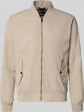 s.Oliver Red Label Regular Fit Bomberjacke mit Stehkragen in Offwhite Melange, Gr&ouml;&szlig;e 3XL