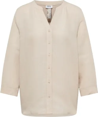 Cecil 3/4 Tuniek - Dames - Blouses & Shirts - Beige - Maat: L