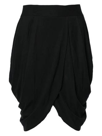 Alice & Olivia 2023 draped jersey skirt - Black