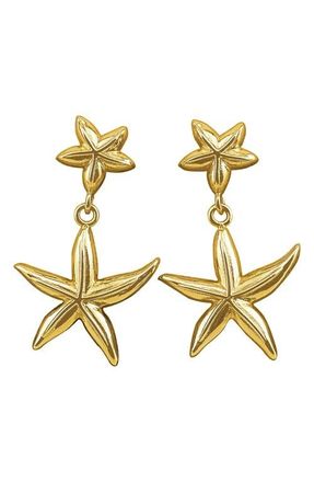 Panacea Star Fish Drop Earrings in Gold at Nordstrom