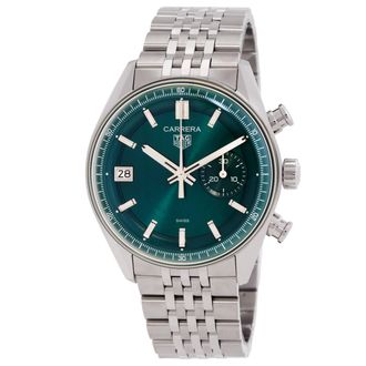 Tag Heuer Carrera Automatic Green Dial Mens Watch CBS2211.BA0048